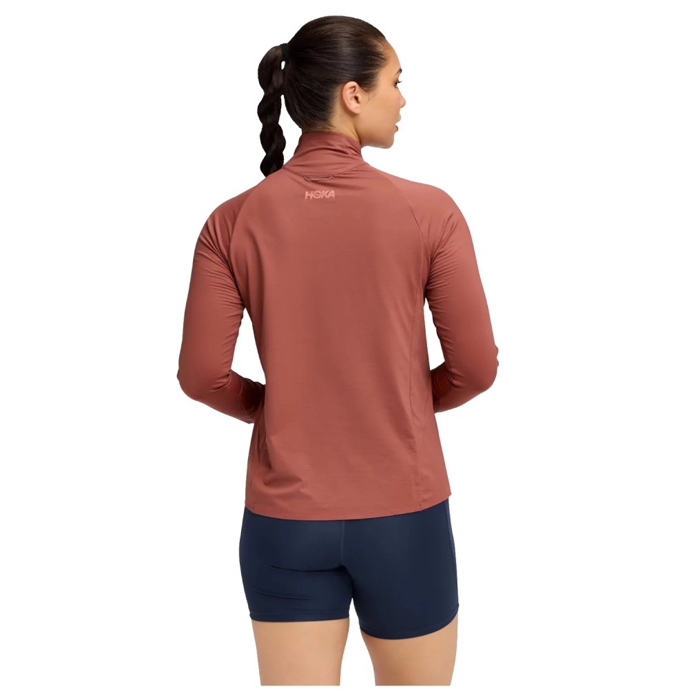 Hoka W GlideTech Quarter Zip Longsleeve 1164155-ROUG, Hoka Hoka W GlideTech Quarter Zip Longsleeve 1164155-ROUG, Hoka