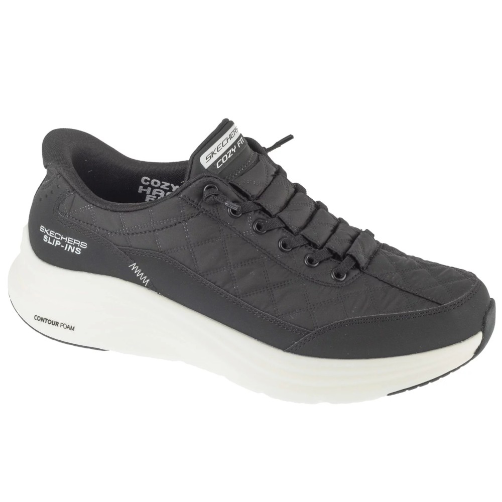 Skechers Slip-Ins: Contour Foam - Cozy 232619-BKW, Skechers