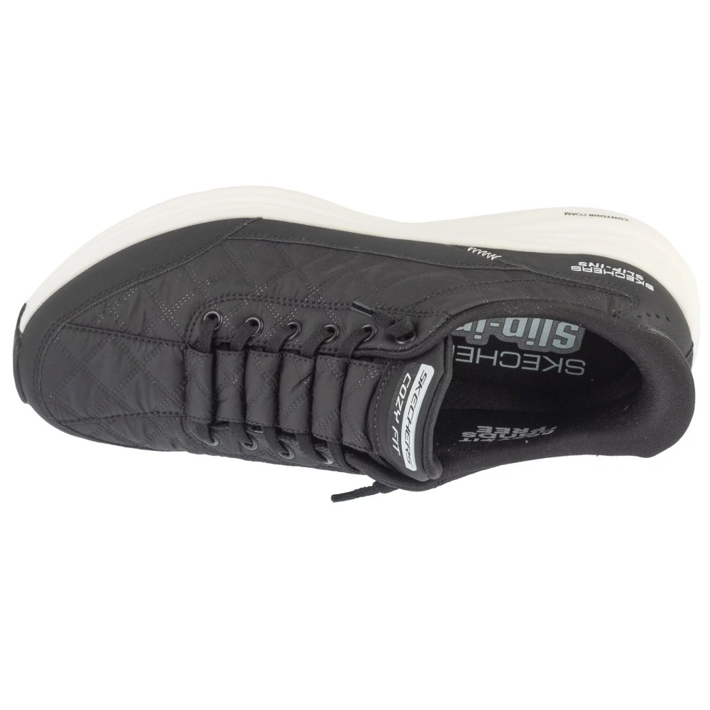 Skechers Slip-Ins: Contour Foam - Cozy 232619-BKW, Skechers