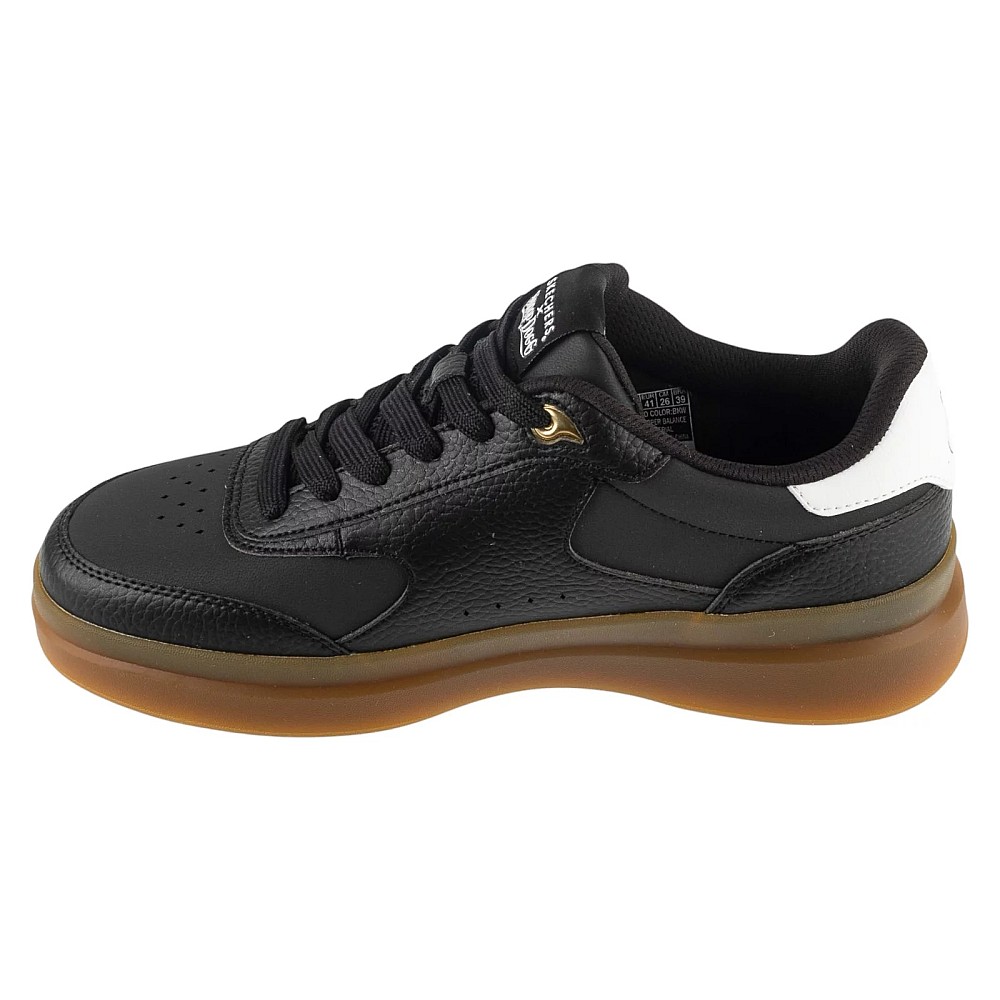 Skechers Duraleather Lace Up Snoop Cupsole Sneaker 251200-BKW, Skechers Skechers Duraleather Lace Up Snoop Cupsole Sneaker 251200-BKW, Skechers