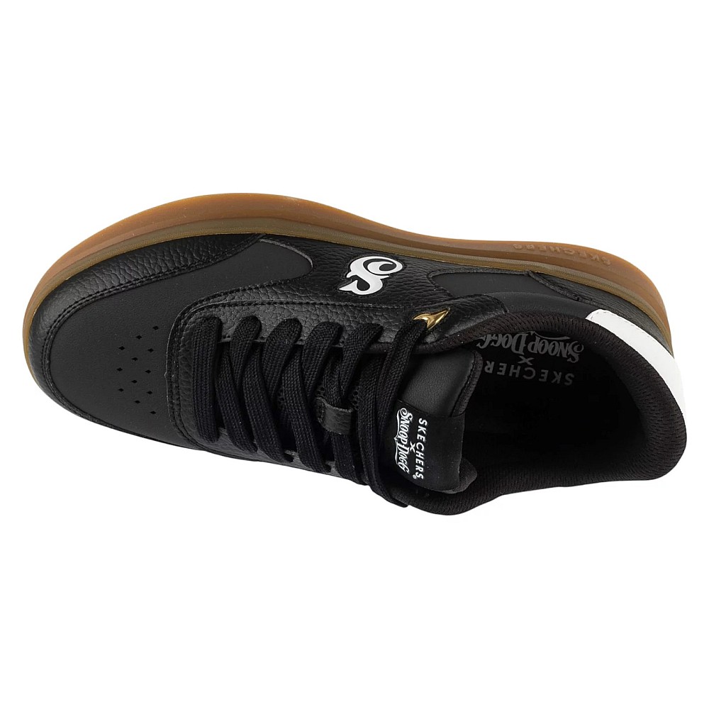 Skechers Duraleather Lace Up Snoop Cupsole Sneaker 251200-BKW, Skechers Skechers Duraleather Lace Up Snoop Cupsole Sneaker 251200-BKW, Skechers
