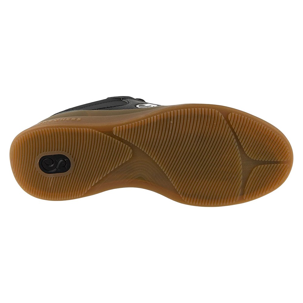 Skechers Duraleather Lace Up Snoop Cupsole Sneaker 251200-BKW, Skechers Skechers Duraleather Lace Up Snoop Cupsole Sneaker 251200-BKW, Skechers