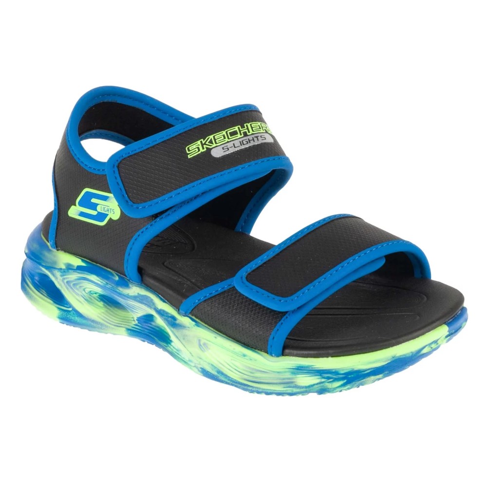 Skechers S-Lights: Sola Glow Sandal - Fusion Brights 407032L-BKBL, Skechers Skechers S-Lights: Sola Glow Sandal - Fusion Brights 407032L-BKBL, Skechers