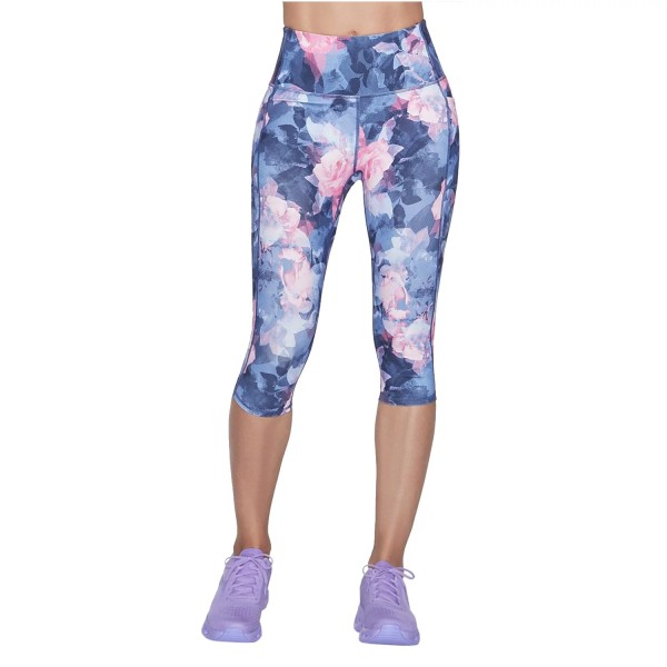 Skechers Go Walk High Waisted Summer Rose Capri Leggins CP1-NVHP