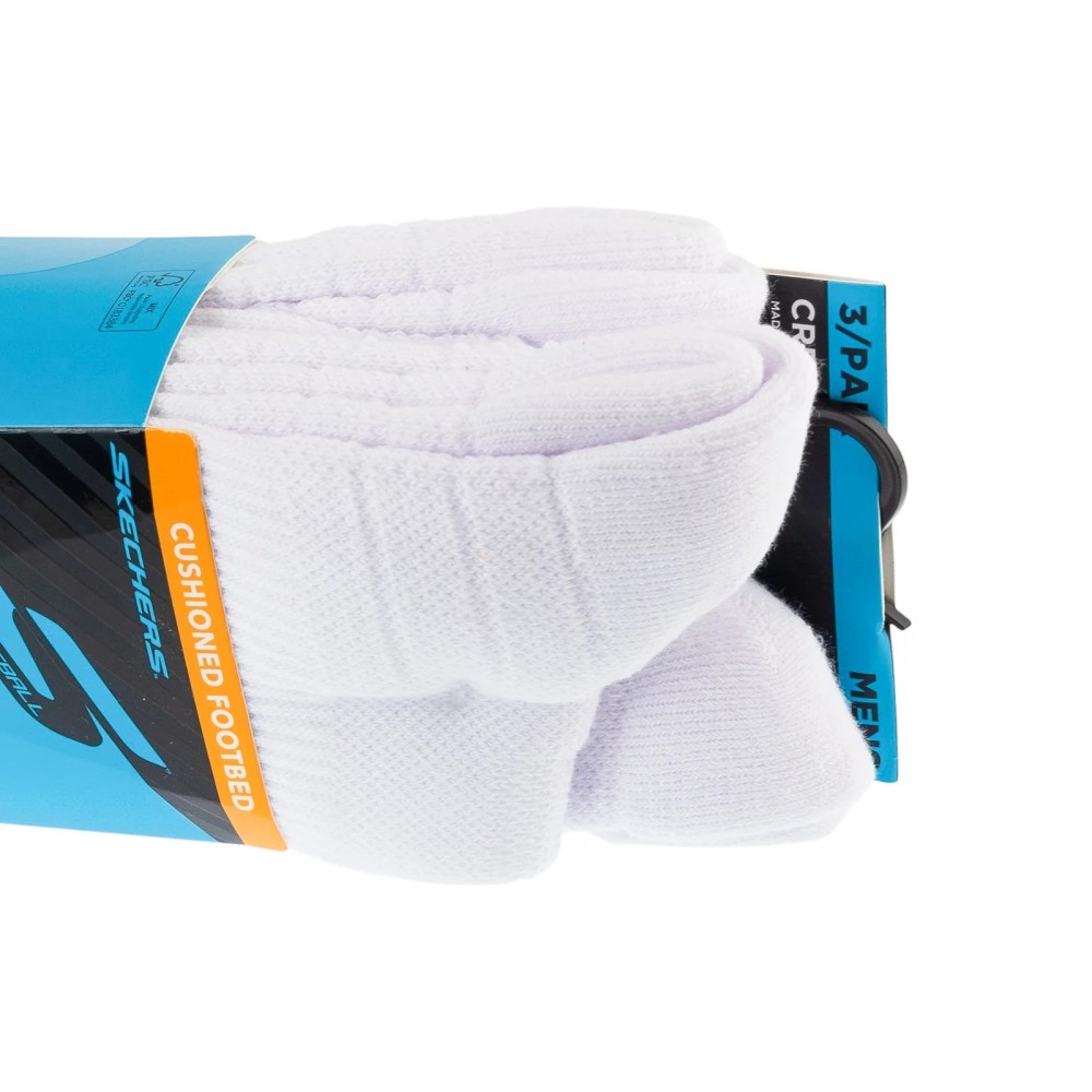Skechers 3pk Mens PF PBall Crew Socks S01373HP-WBL, Skechers Skechers 3pk Mens PF PBall Crew Socks S01373HP-WBL, Skechers