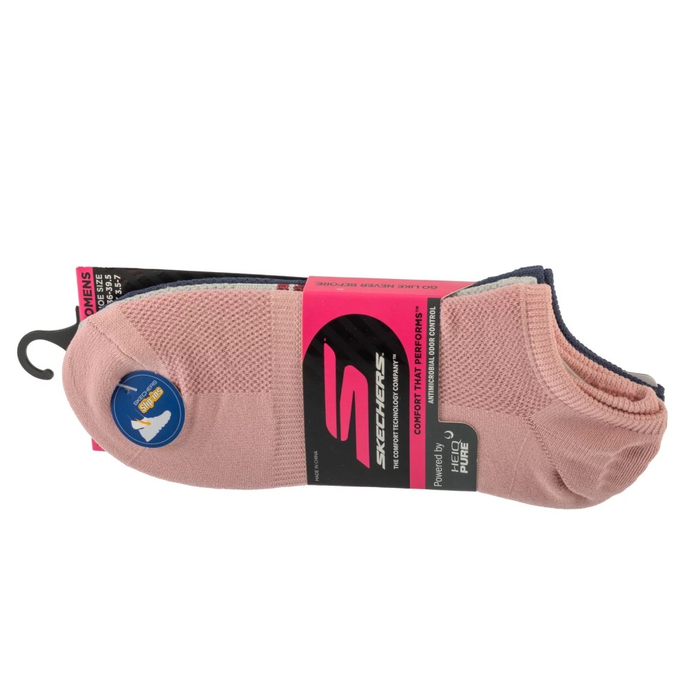 Skechers 3pk Womens Microfiber Non Terry No Show S101720-HPKNV, Skechers Skechers 3pk Womens Microfiber Non Terry No Show S101720-HPKNV, Skechers