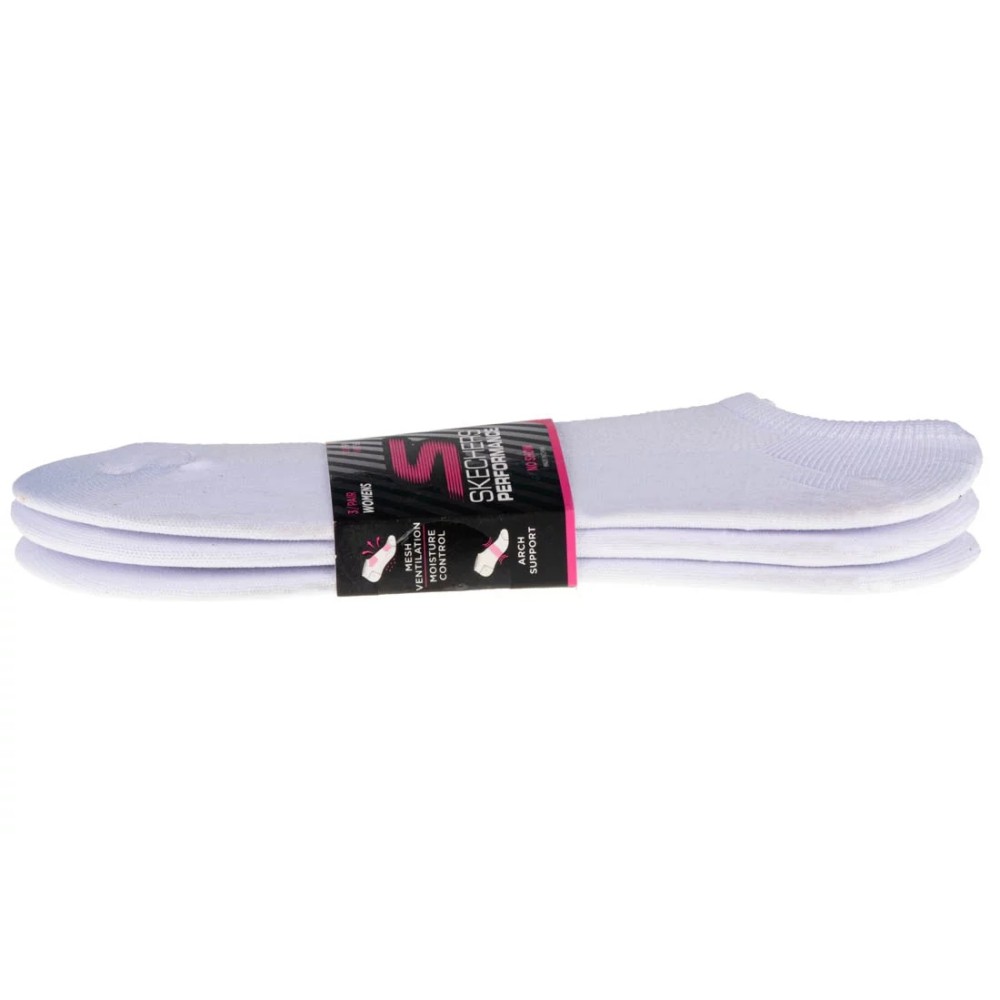 Skechers 3pk Womens Super Stretch Socks S101720-WHT, Skechers Skechers 3pk Womens Super Stretch Socks S101720-WHT, Skechers