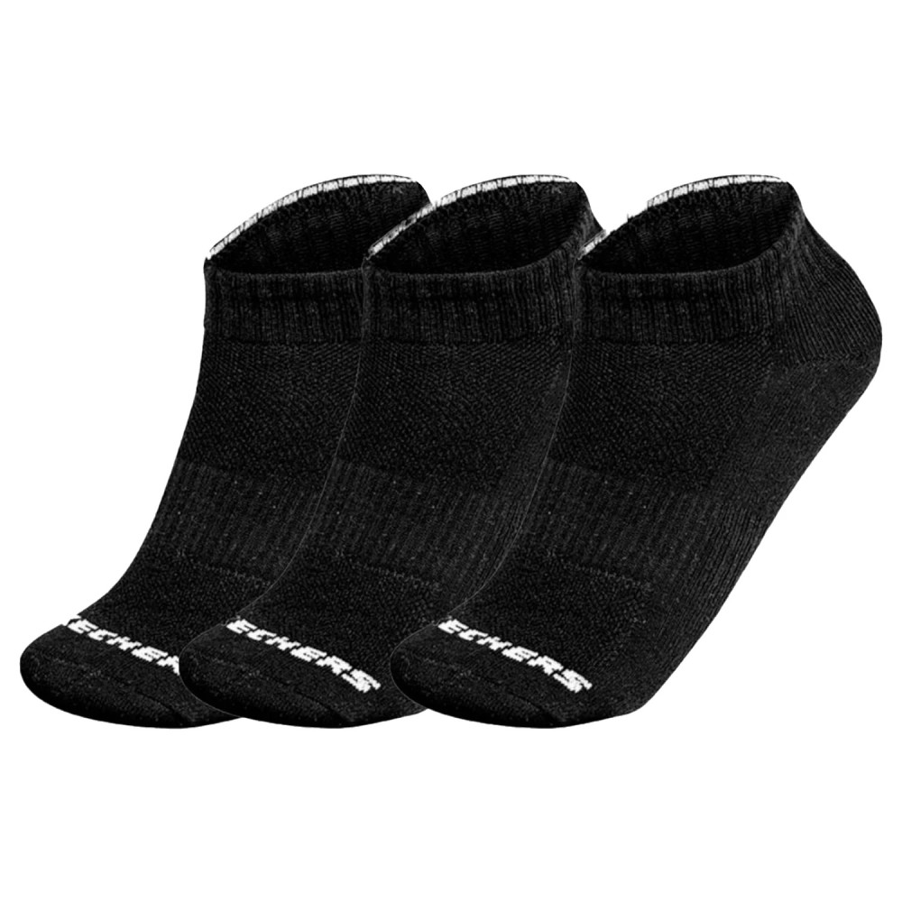 Skechers 3pk Unisex Terry Qtr Crew S111035-001, Skechers