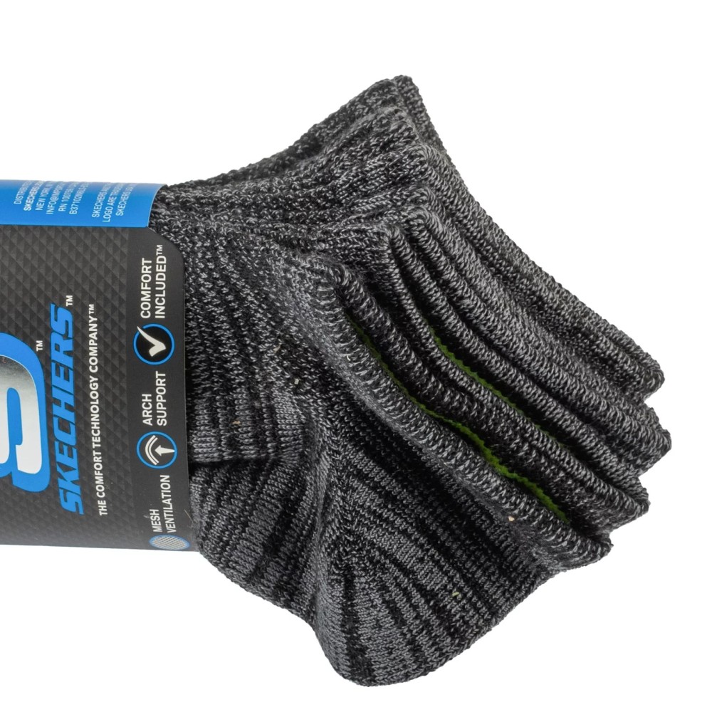 Skechers 6pk Boys No Terry Socks S112222-BLK, Skechers Skechers 6pk Boys No Terry Socks S112222-BLK, Skechers