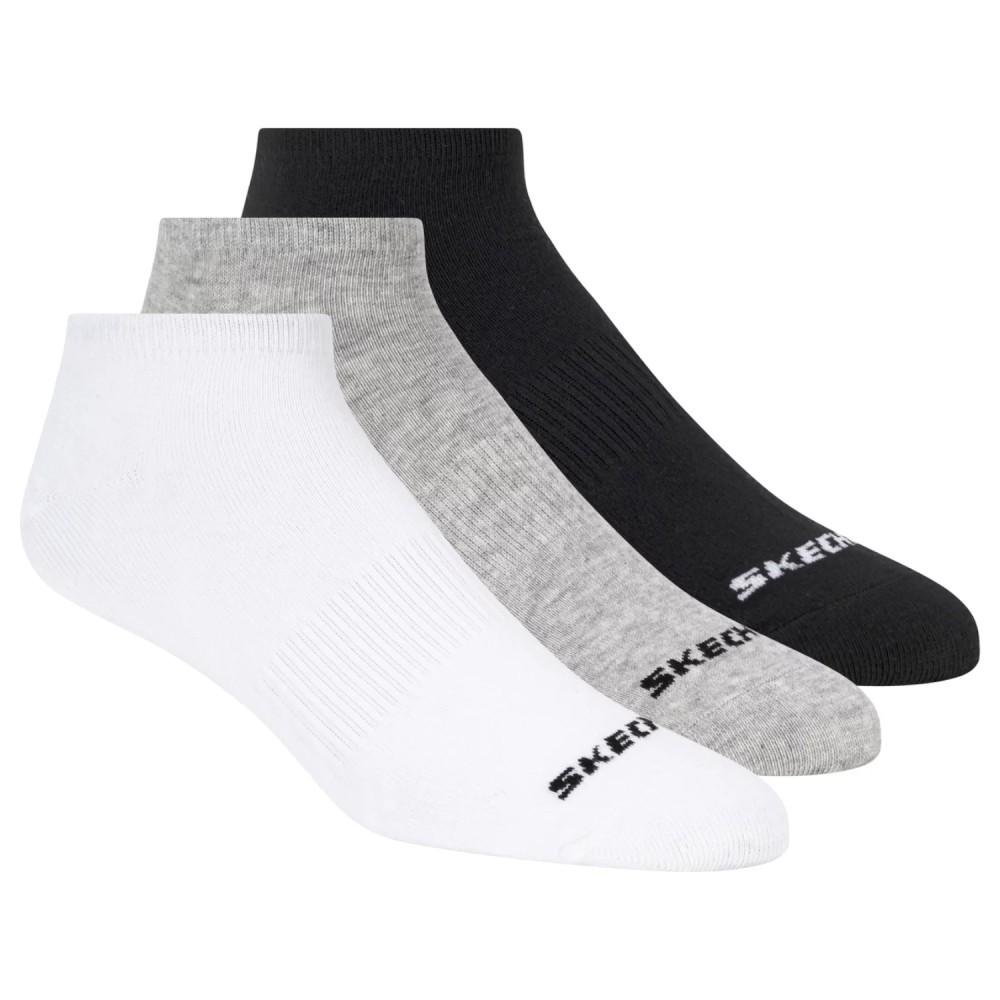 Skechers 3pk Unisex Non Terry No Show S114041-107, Skechers