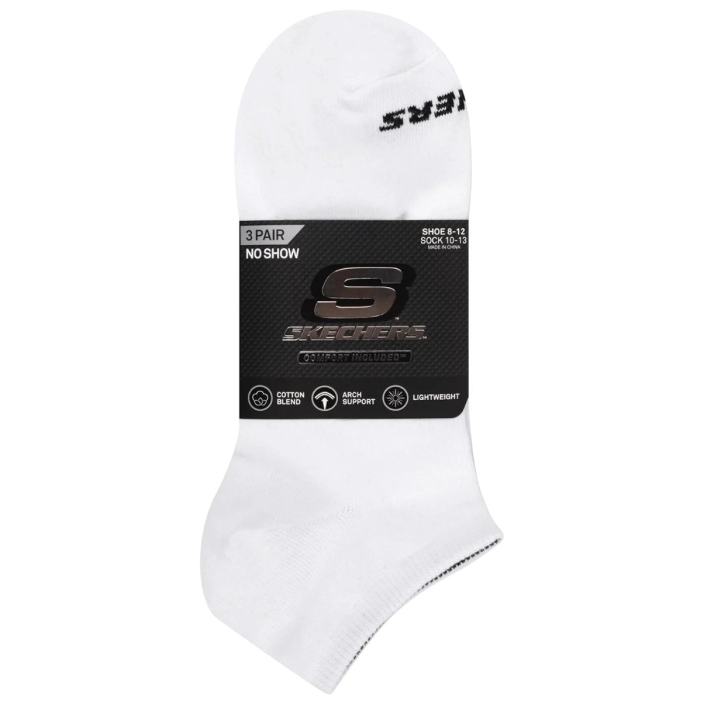 Skechers 3pk Unisex Non Terry No Show S114041-107, Skechers