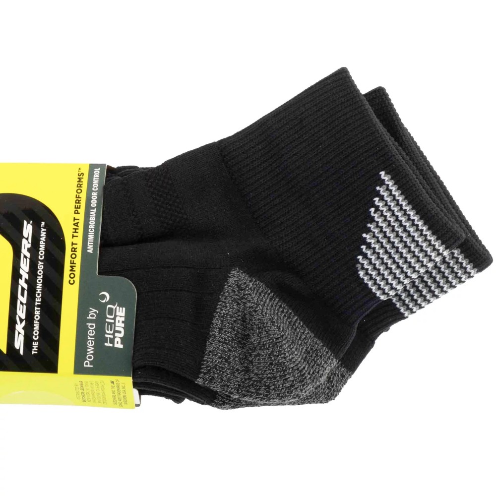 Skechers 3pk Mens 1/2 Terry Qtr Crew Socks S114662-HBLK, Skechers Skechers 3pk Mens 1/2 Terry Qtr Crew Socks S114662-HBLK, Skechers