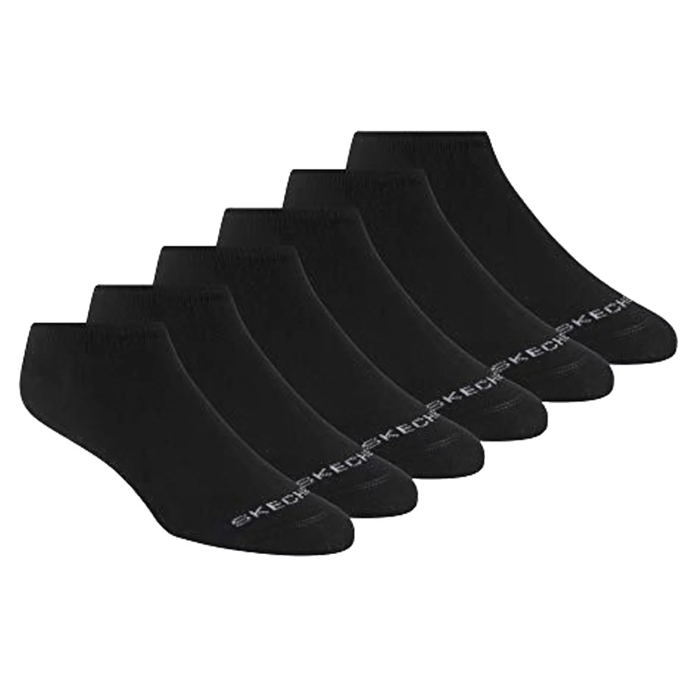 Skechers 6pk Womens Cotton Nshw Socks S116979-BLK, Skechers