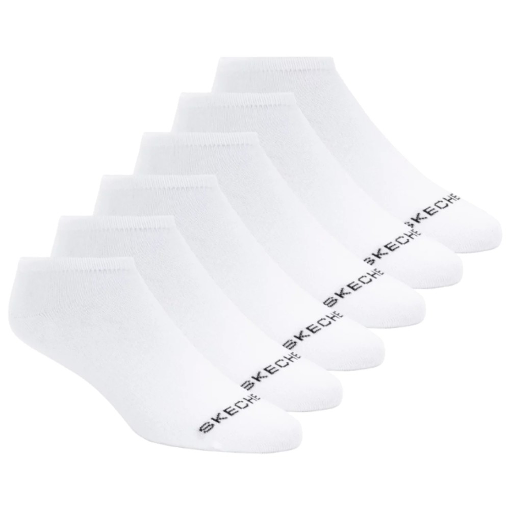 Skechers 6pk Womens Cotton Nshw Socks S116979-WHT, Skechers Skechers 6pk Womens Cotton Nshw Socks S116979-WHT, Skechers