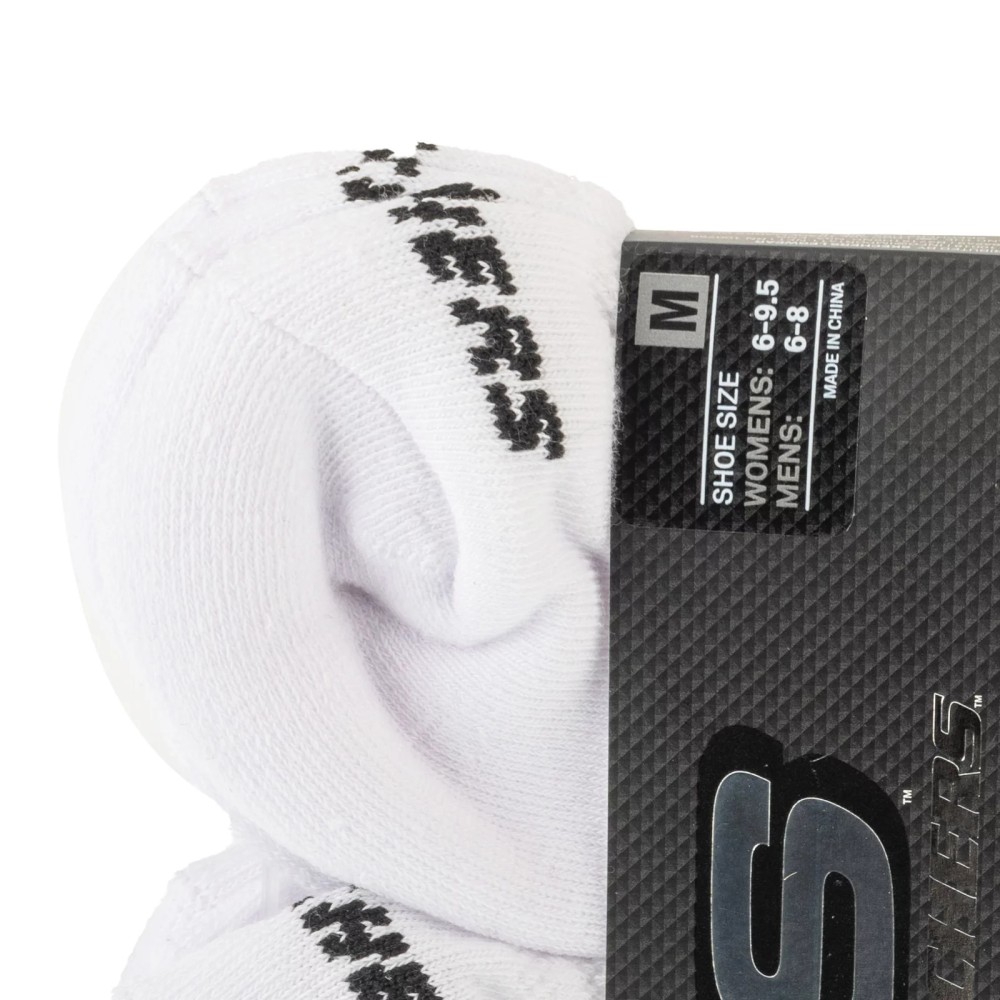 Skechers 6pk Core Lowcut Md Socks S118209-WHT, Skechers