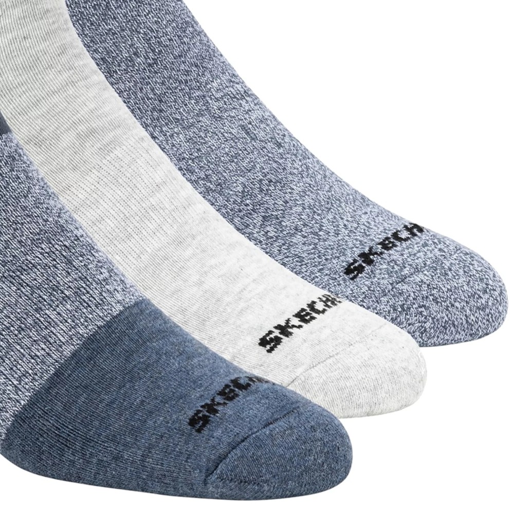 Skechers 3pk Mens Qtr Colorbloc Socks S118998-BLU, Skechers Skechers 3pk Mens Qtr Colorbloc Socks S118998-BLU, Skechers