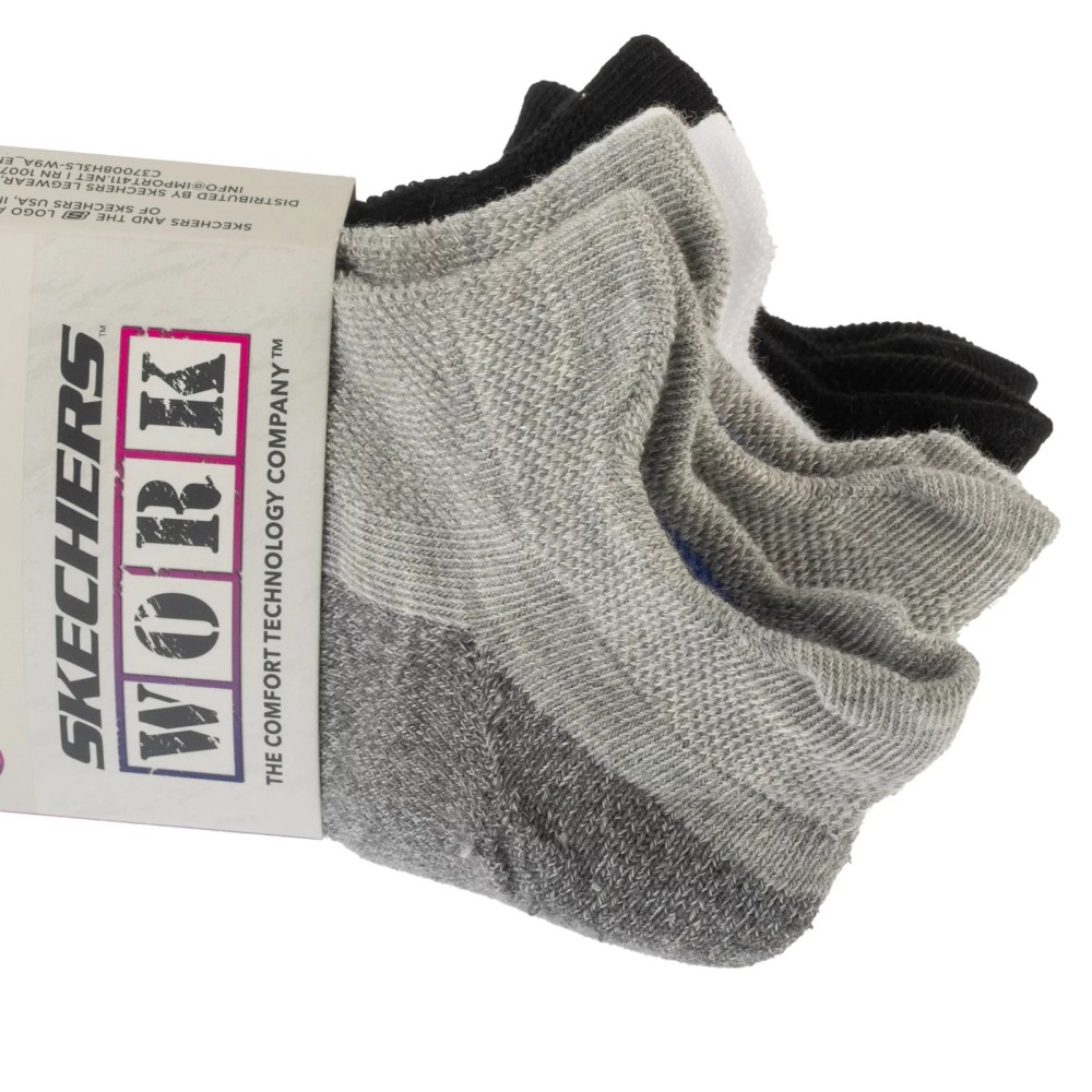 Skechers 3pk Work Lowcut Womens Socks S119052-GRBK, Skechers Skechers 3pk Work Lowcut Womens Socks S119052-GRBK, Skechers