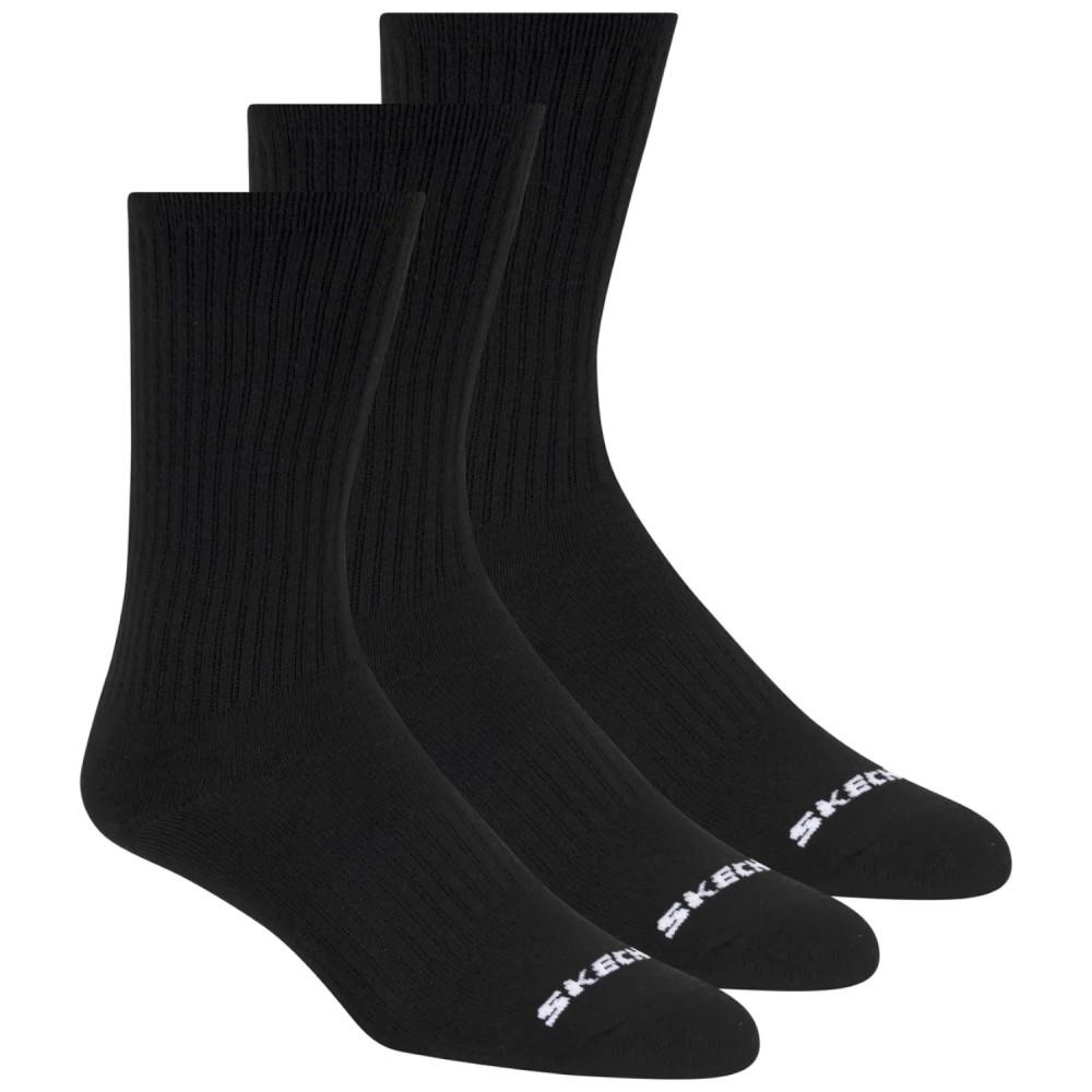Skechers 3pk Unisex Non Terry Crew S601102-001, Skechers