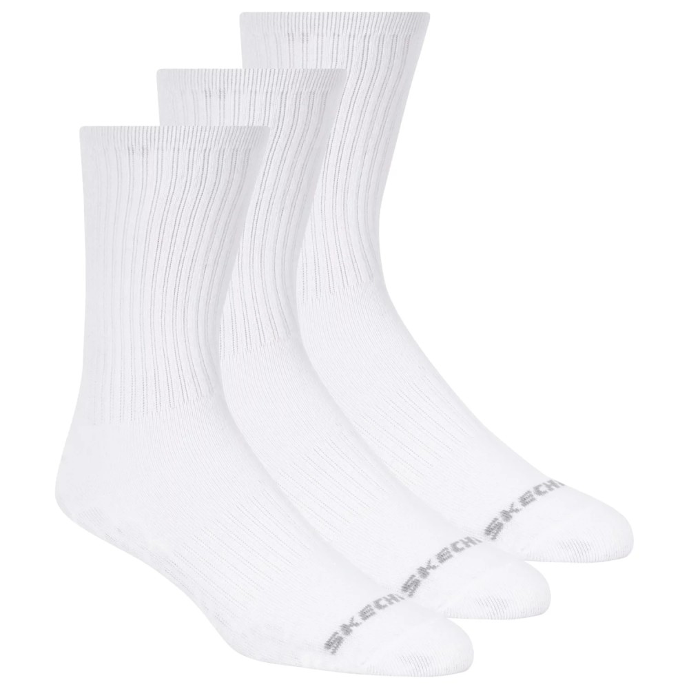 Skechers 3pk Unisex Non Terry Crew S601102-100, Skechers