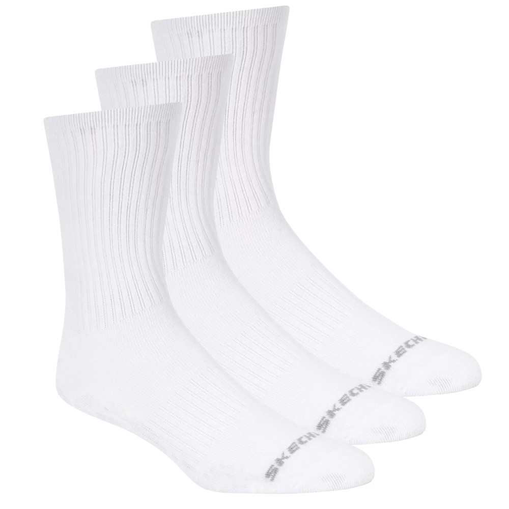 Skechers 3pk Unisex Non Terry Crew S601102-100, Skechers