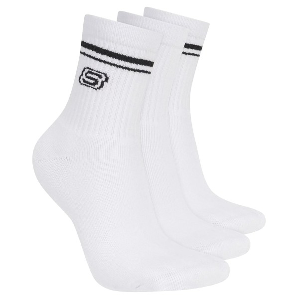 Skechers 3pk Wpk Wmn Ls Low Crew S601827-WHT