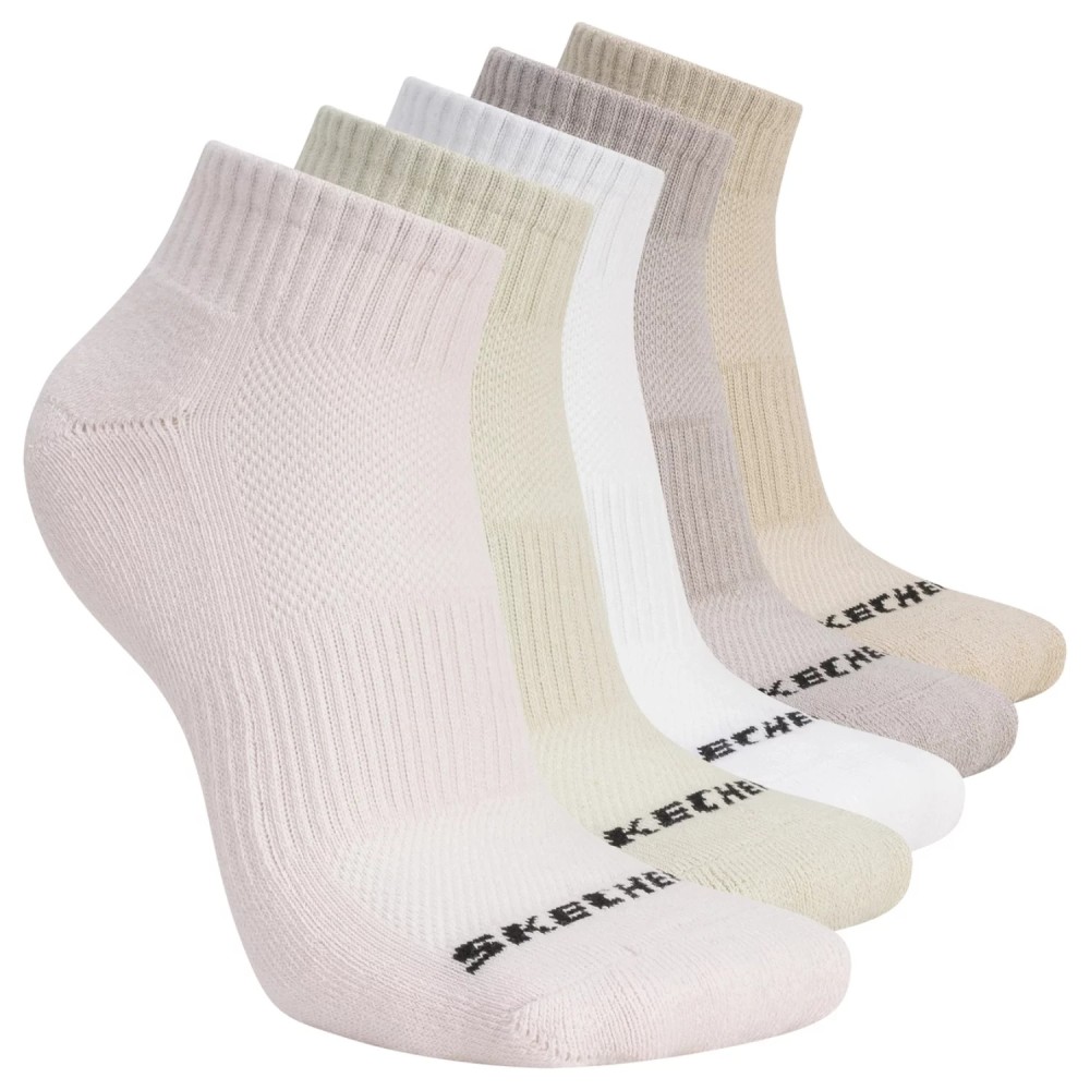 Skechers 5pk Unisex 1/2 Terry Qtr Crew S602095-680, Skechers