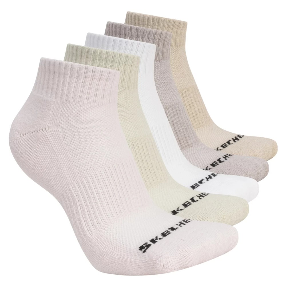Skechers 5pk Unisex 1/2 Terry Qtr Crew S602095-680, Skechers