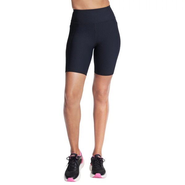 Skechers Go Flex Rib High Waisted 8 Inch Bike Short SH32-BLK