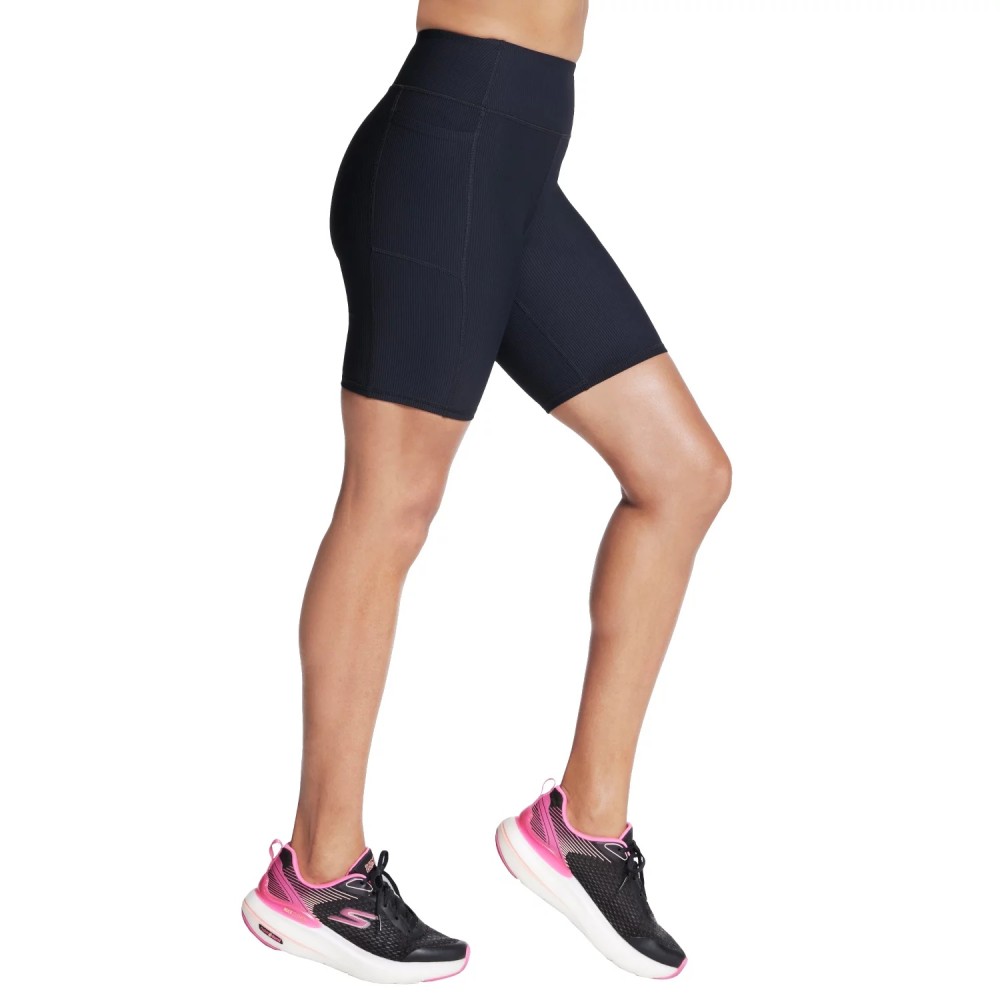 Skechers Go Flex Rib High Waisted 8 Inch Bike Short SH32-BLK, Skechers Skechers Go Flex Rib High Waisted 8 Inch Bike Short SH32-BLK, Skechers