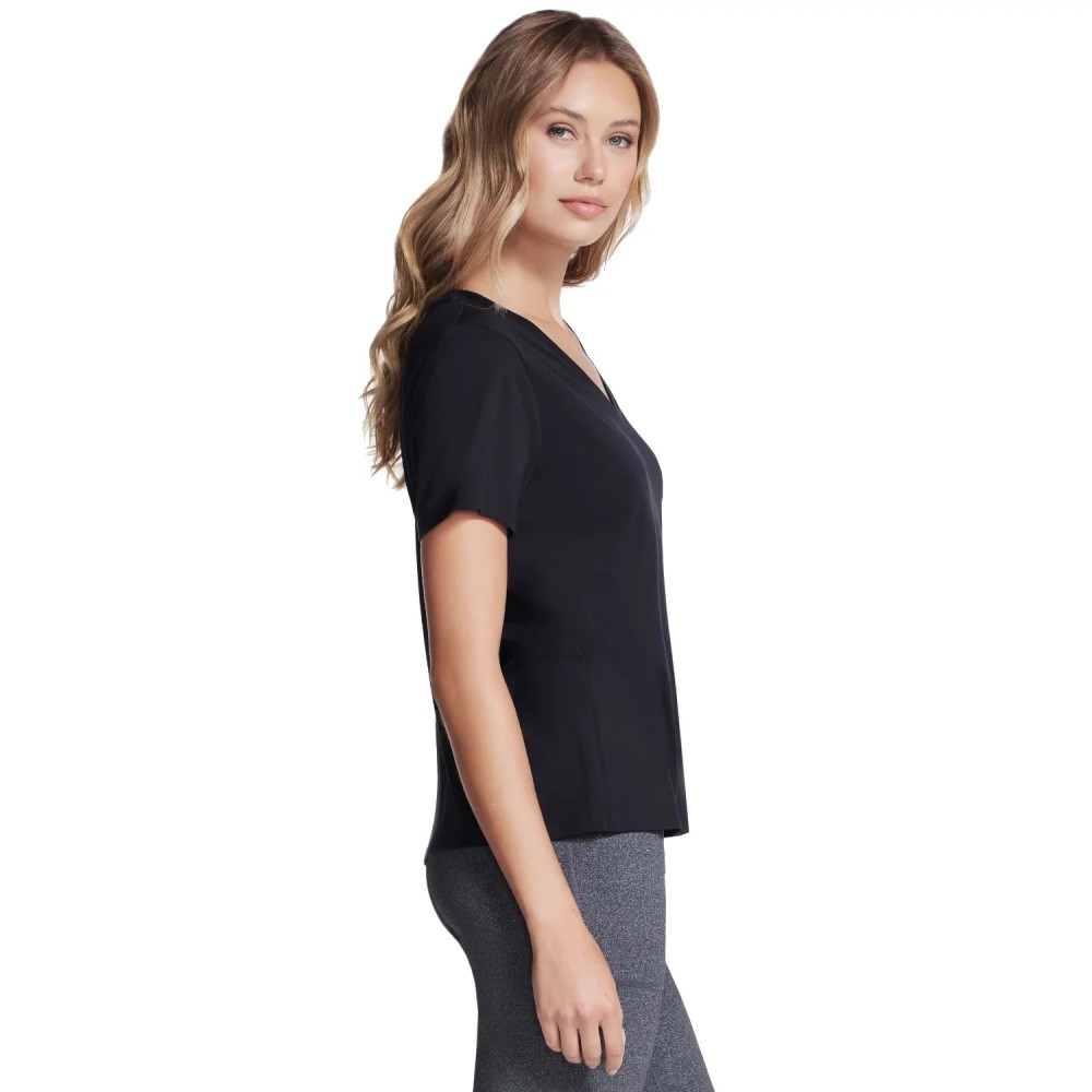 Skechers Pima V-Neck Tee TP130-BLK, Skechers Skechers Pima V-Neck Tee TP130-BLK, Skechers