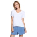 Skechers Signature V-Neck Tee TP167-WHT, Skechers Skechers Signature V-Neck Tee TP167-WHT, Skechers