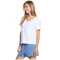 Skechers Signature V-Neck Tee TP167-WHT, Skechers Skechers Signature V-Neck Tee TP167-WHT, Skechers