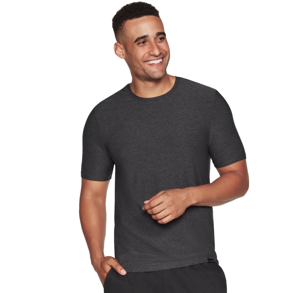 Skechers Go Dri All Day Tee TS107-BKCC, Skechers Skechers Go Dri All Day Tee TS107-BKCC, Skechers