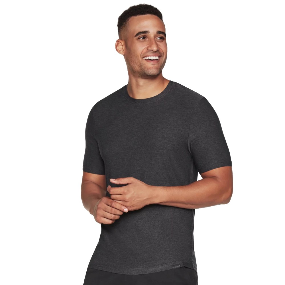 Skechers Go Dri All Day Tee TS107-BKCC, Skechers Skechers Go Dri All Day Tee TS107-BKCC, Skechers